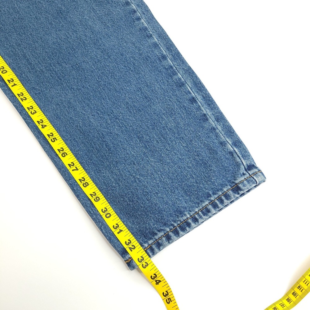 Levis 550 Jeans Mens 36 x 34 (Actual 34 x 33) Relaxed Fit Tapered Leg Blue Denim - Picture 8 of 13